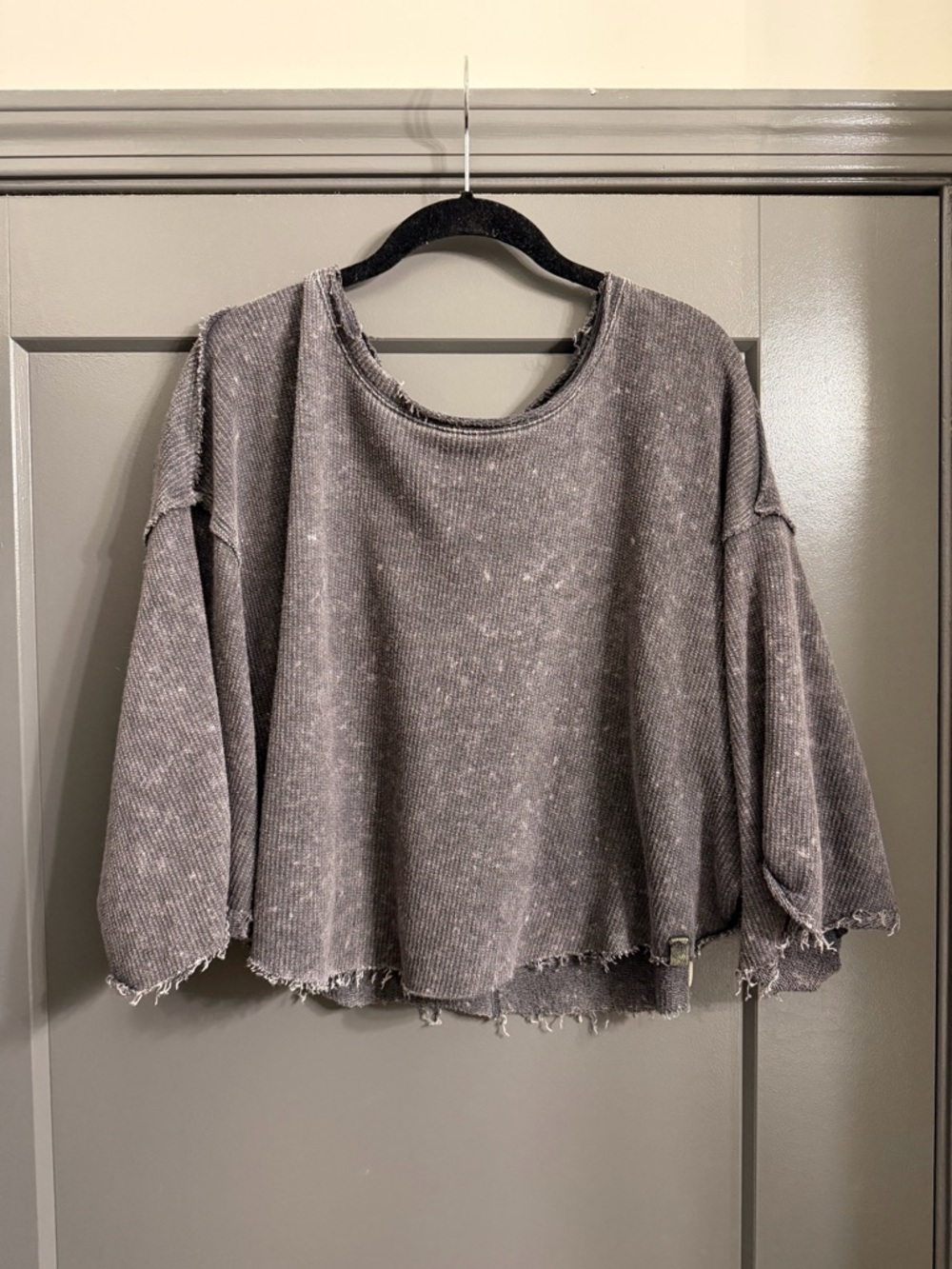 Free People Distressed Short Sleeve